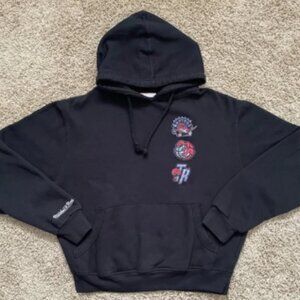 Toronto Raptors Men's Mitchell & Ness Retro Logo Boxy Hoodie Sweatshirt Black XL